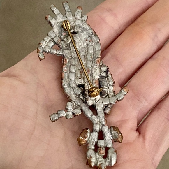 Vintage Czech Glass Rhinestone Bird Brooch 1930’s - Picture 5 of 8